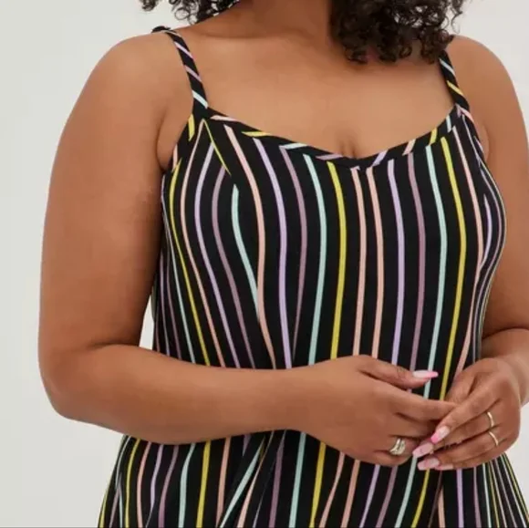 Torrid Multi Color Trapeze Maxi Dress - Picture 5 of 13